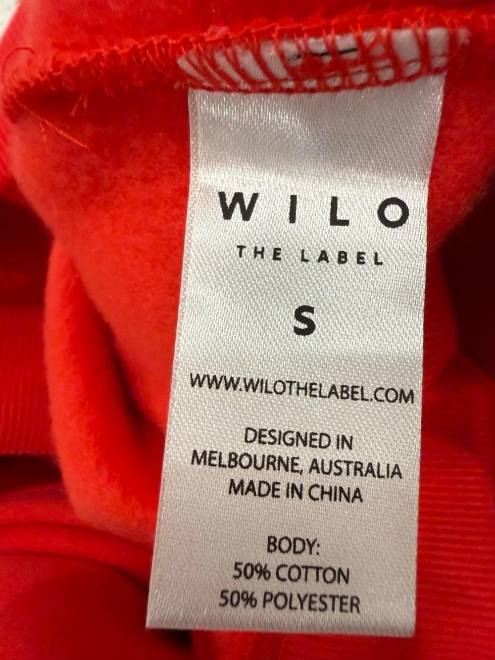 NWT Wilo The Label Sporty Sweatshirt & Shorts Set in Red, SZ S